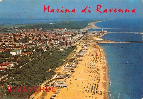 Cartolina Marina di Ravenna panorama aereo