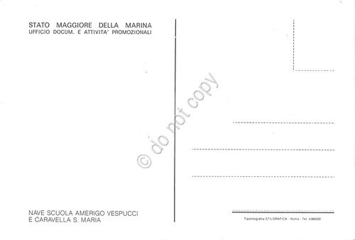 Cartolina Marina Militare Nave Scuola Amerigo Vespucci Caravella S. Maria …