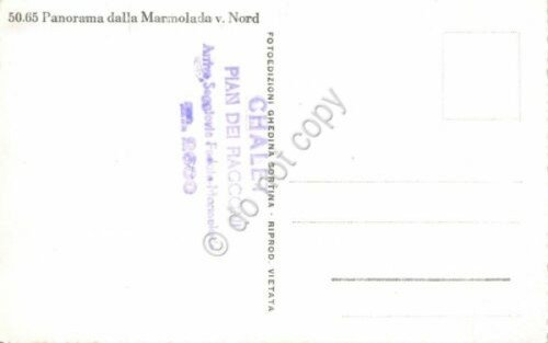 Cartolina Marmolada verso nord timbro Chalet Pian dei Fiacconi | Immagine Gallery 2