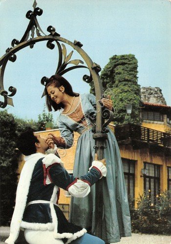 Cartolina Marostica Castello Superiore Ristorante Taverna de Marostega animata | Immagine principale
