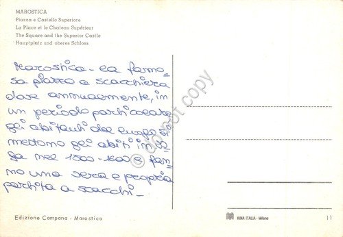 Cartolina Marostica Piazza e castello Scacchiera auto d'epoca | Immagine Gallery 2