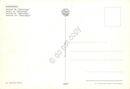 Cartolina Marostica Taverna De Marostega