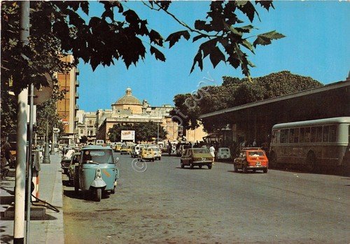Cartolina Marsala Piazza Marconi Stazione Corriere - NVG (Trapani)