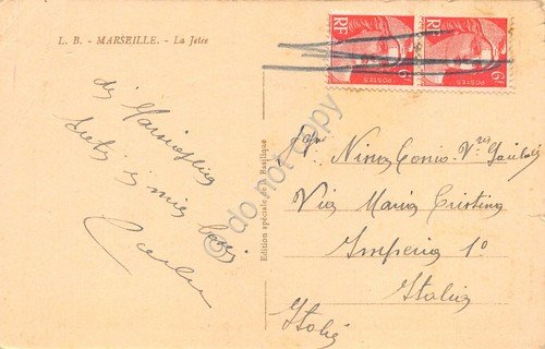 Cartolina Marseille La Jetee