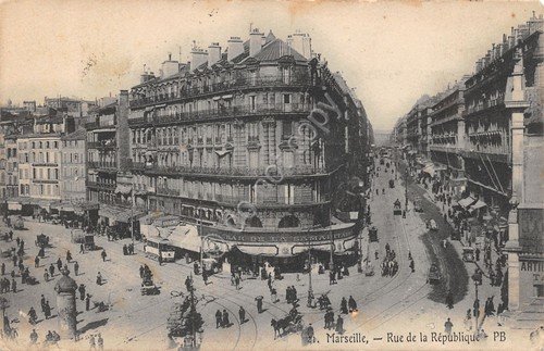 Cartolina Marseille Rue de la Republique 1912 La Samaritaine | Immagine principale
