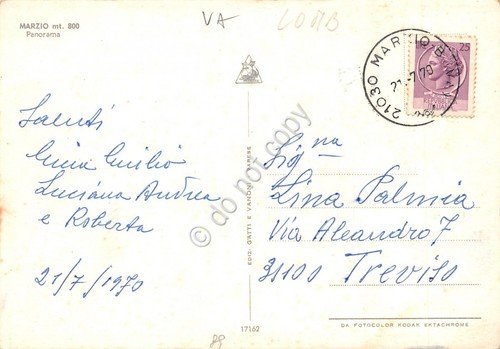 Cartolina Marzio Panorama 1970 (Varese) | Immagine Gallery 2