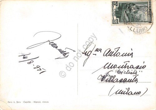 Cartolina Masarè Lago di Alleghe panorama 1951 | Immagine Gallery 2