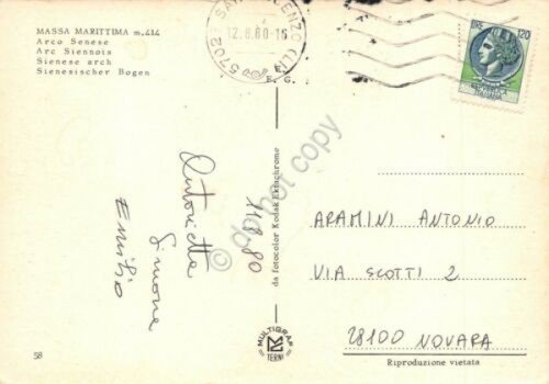 Cartolina Massa Marittima Arco Senese 1980 | Immagine Gallery 2