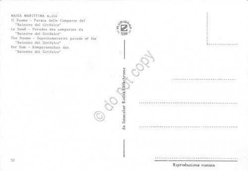 Cartolina Massa Marittima Parata Comparse del Balestro del Girifalco