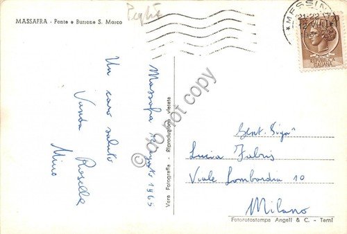 Cartolina Massafra Ponte e Burrone S.