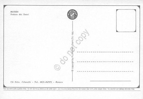 Cartolina Matera veduta dei sassi strada | Immagine Gallery 2
