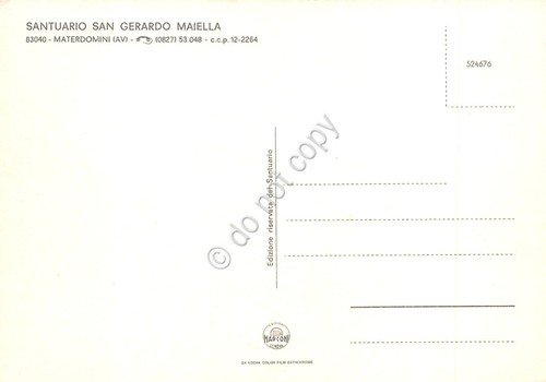 Cartolina Materdomini Santuario San Gerardo Maiella San Gerardo ti protegga | Immagine Gallery 2