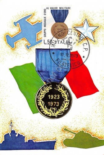 Cartolina Maximum - 50° Gruppo Medaglie d'oro al valor militare … | Immagine principale