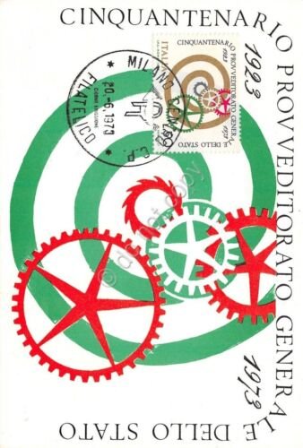 Cartolina Maximum - 50° Provveditorato generale dello Stato - 1973
