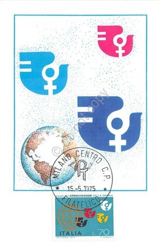 Cartolina Maximum - Anno Internazionale della donna - 1975 | Immagine principale
