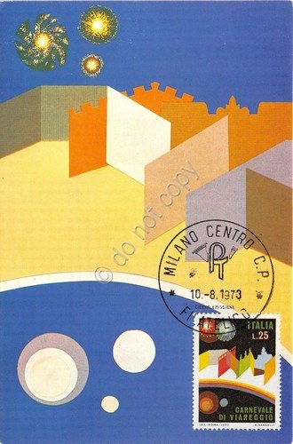 Cartolina Maximum - Carnevale di Viareggio - 1973 | Immagine principale