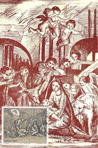 Cartolina Maximum - Natale - 1977 - Annullo Filatelico