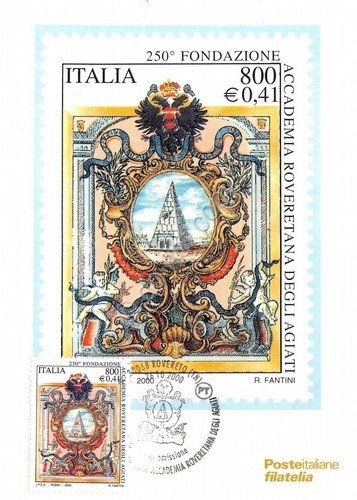 Cartolina Maximum 250° Fondazione Accademia Rovetana degli agiati 2000 | Immagine principale