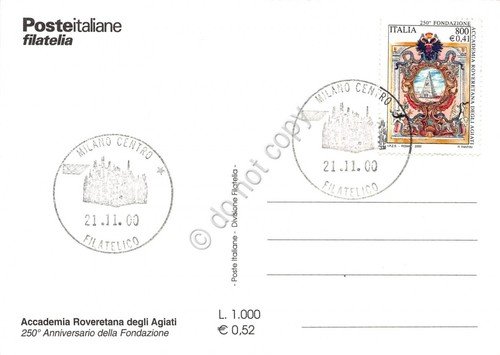 Cartolina Maximum 250° Fondazione Accademia Rovetana degli agiati 2000 | Immagine Gallery 2