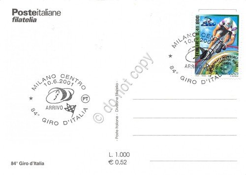 Cartolina Maximum 84° giro d'Italia 2001