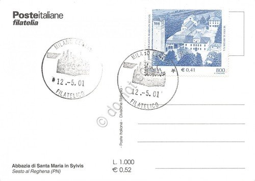 Cartolina Maximum Abbazia Santa Maria in Sylvis Sesto al Reghena …