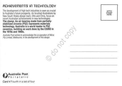 Cartolina Maximum Australia Achievments in technology card 4 1987 | Immagine Gallery 2