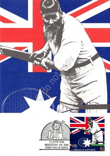 Cartolina Maximum Australia joint issue with UK W.G. Grace1988