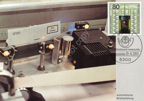 Cartolina Maximum Automatische Briefverteilung 1984 | Immagine principale