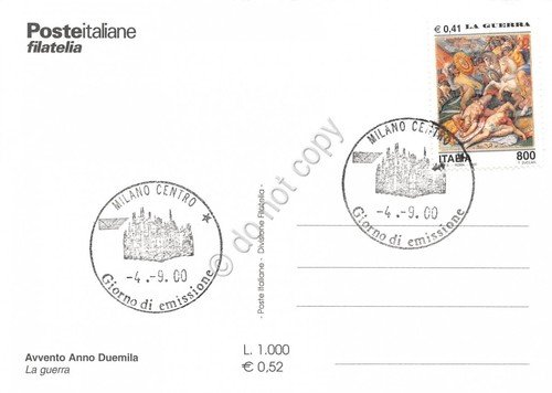 Cartolina Maximum Avvento La guerra 2000 | Immagine Gallery 2
