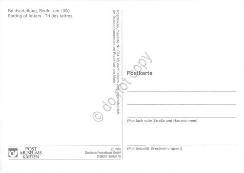 Cartolina Maximum Briefverteilung Berlin 1984 | Immagine Gallery 2