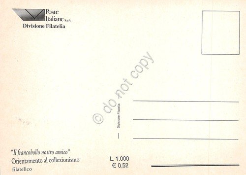 Cartolina Maximum Filatelica Il Francobollo nostro amico lire 1000 1999 | Immagine Gallery 2
