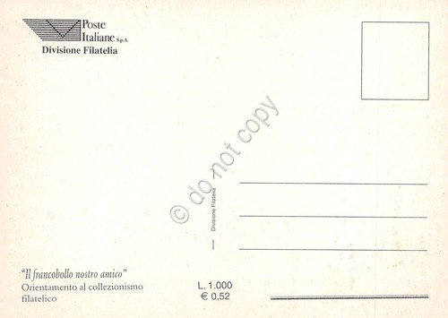 Cartolina Maximum Filatelica Il Francobollo nostro amico lire 650 1999 | Immagine Gallery 2