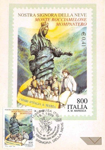 Cartolina Maximum Filatelica Monte Rocciamelone Mompantero lire 800 1999 | Immagine principale