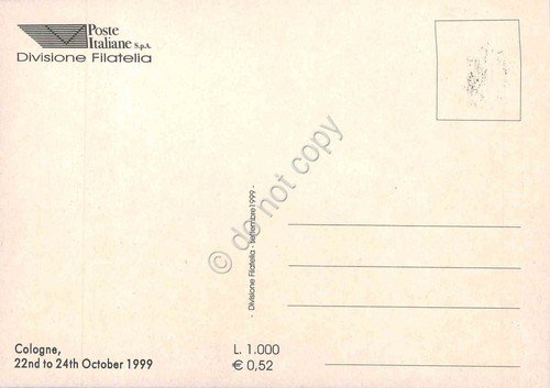 Cartolina Maximum Filatelica Philatelia with T' Card lire 850 1999 | Immagine Gallery 2