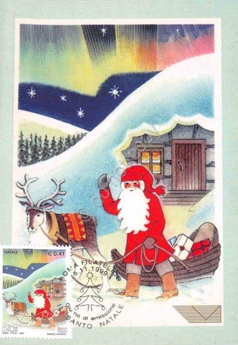 Cartolina Maximum Filatelica Santo Natale lire 800 1999 | Immagine principale