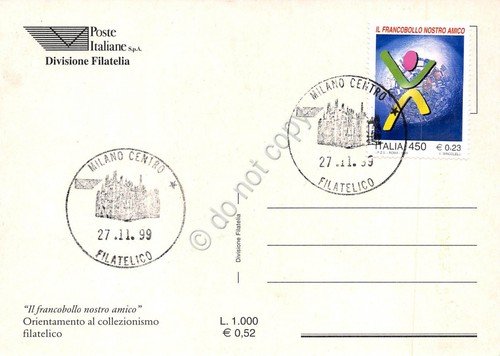 Cartolina Maximum Francobollo nostro amico ? 0.23 1999 | Immagine Gallery 2