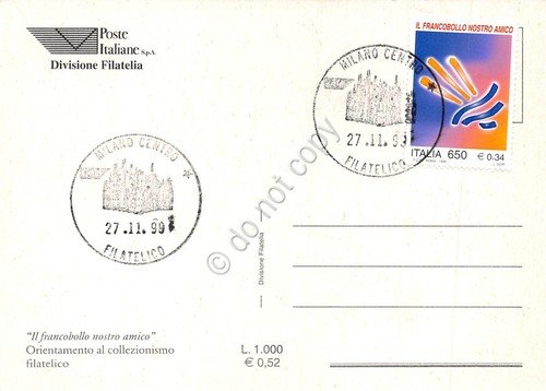 Cartolina Maximum Francobollo nostro amico ?0.34 1999 | Immagine Gallery 2