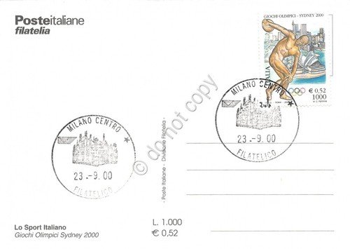 Cartolina Maximum Giochi Olimpici Sydney ?0.52 2000