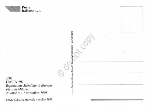 Cartolina Maximum Giornata dell' Arte Dioniso 1998