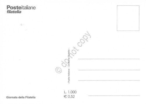 Cartolina Maximum Giornata della filatelia 2001