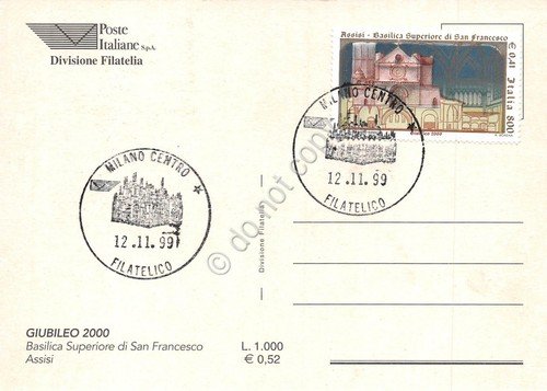 Cartolina Maximum Giubileo 2000 Basilica Superiore di San Francesco Assisi …