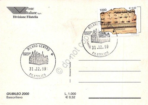 Cartolina Maximum Giubileo 2000 Bassorilievo 1999