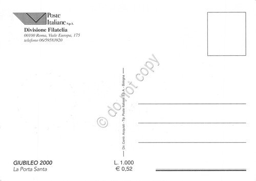 Cartolina Maximum Giubileo 2000 La Porta Santa 1999 € 0.72 | Immagine Gallery 2