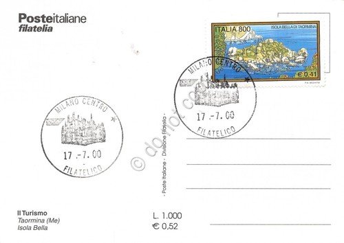 Cartolina Maximum Isola bella di Taormina 2000 | Immagine Gallery 2