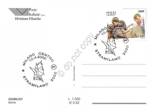 Cartolina Maximum Italia Giubileo Morte 2000 | Immagine Gallery 2