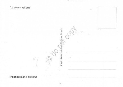 Cartolina Maximum la donna nell'Arte 2004