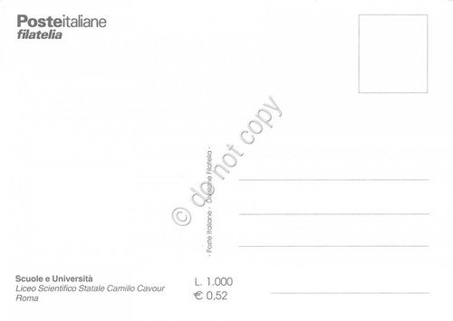 Cartolina Maximum Liceo Scientifico Cavour Roma 2001