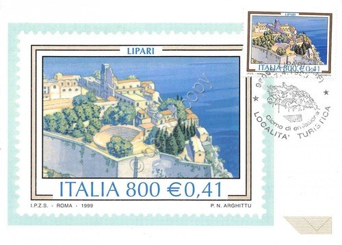 Cartolina Maximum Lipari Località Turistica 1999