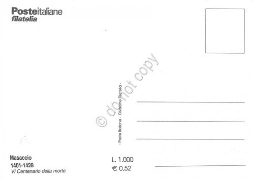 Cartolina Maximum Masaccio IV Centenario della morte 2001 | Immagine Gallery 2