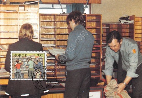 Cartolina Maximum Norge sorting service 1984